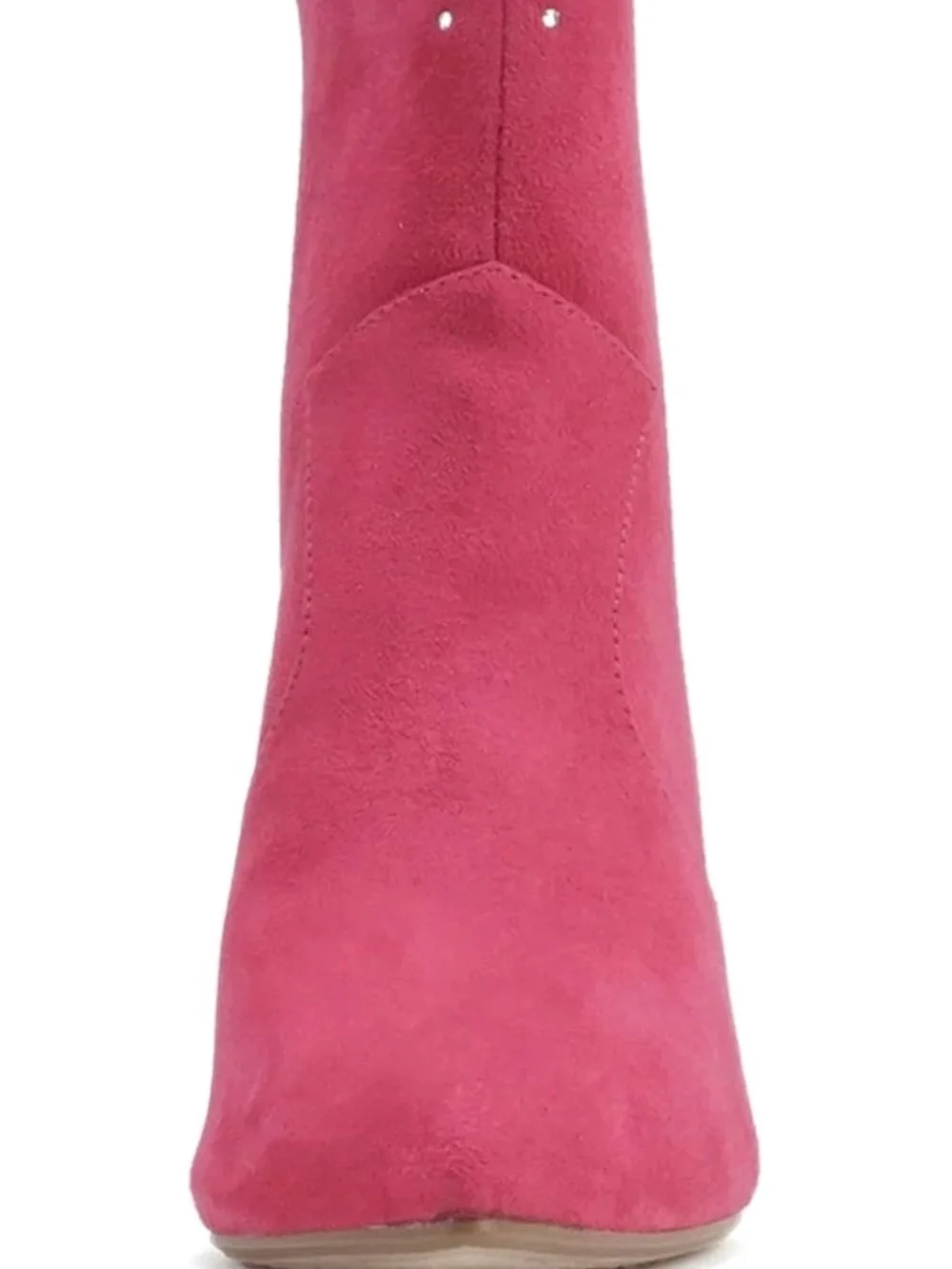 Soda Hot‎ Pink Suede Studded Stiletto Ankle Boot Size 8